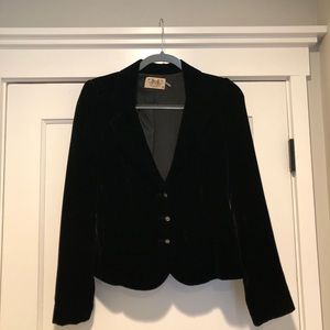 Juicy Couture Crushed Velvet Blazer - Black Size 6